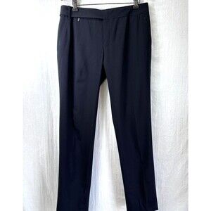 Et Vous Paris Women's Black Wool Waist Belt Straight Leg Dress Pants Sz 8/40